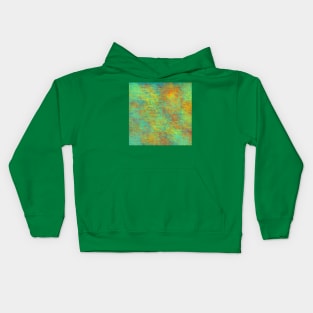 Aqua Green Yellow Orange Abstract Kids Hoodie